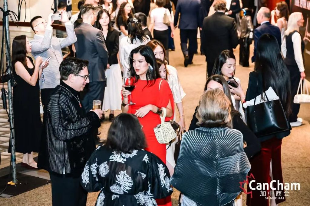 Guests networking at a CanCham Shanghai event